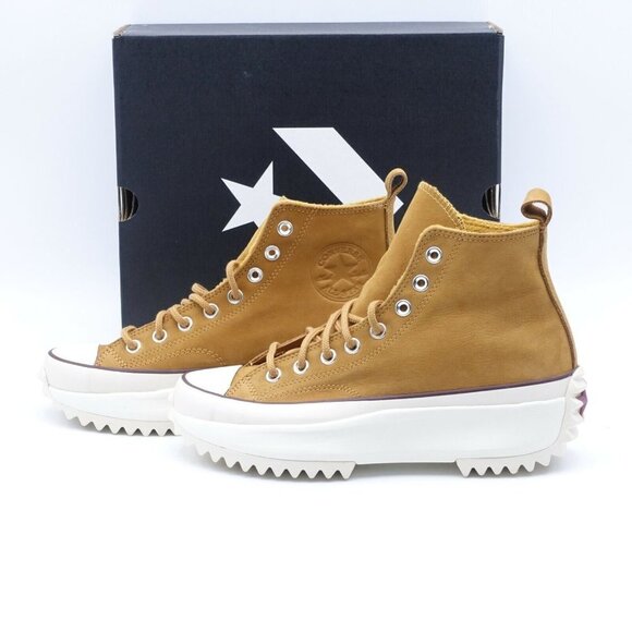 Converse Women's Run Star Hike High Sneakers 171666C Wheat/Shadow Berry - Picture 1 of 9